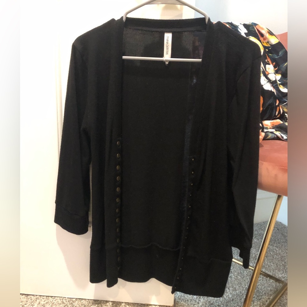Snap 3/4 Sleeve Cardigan